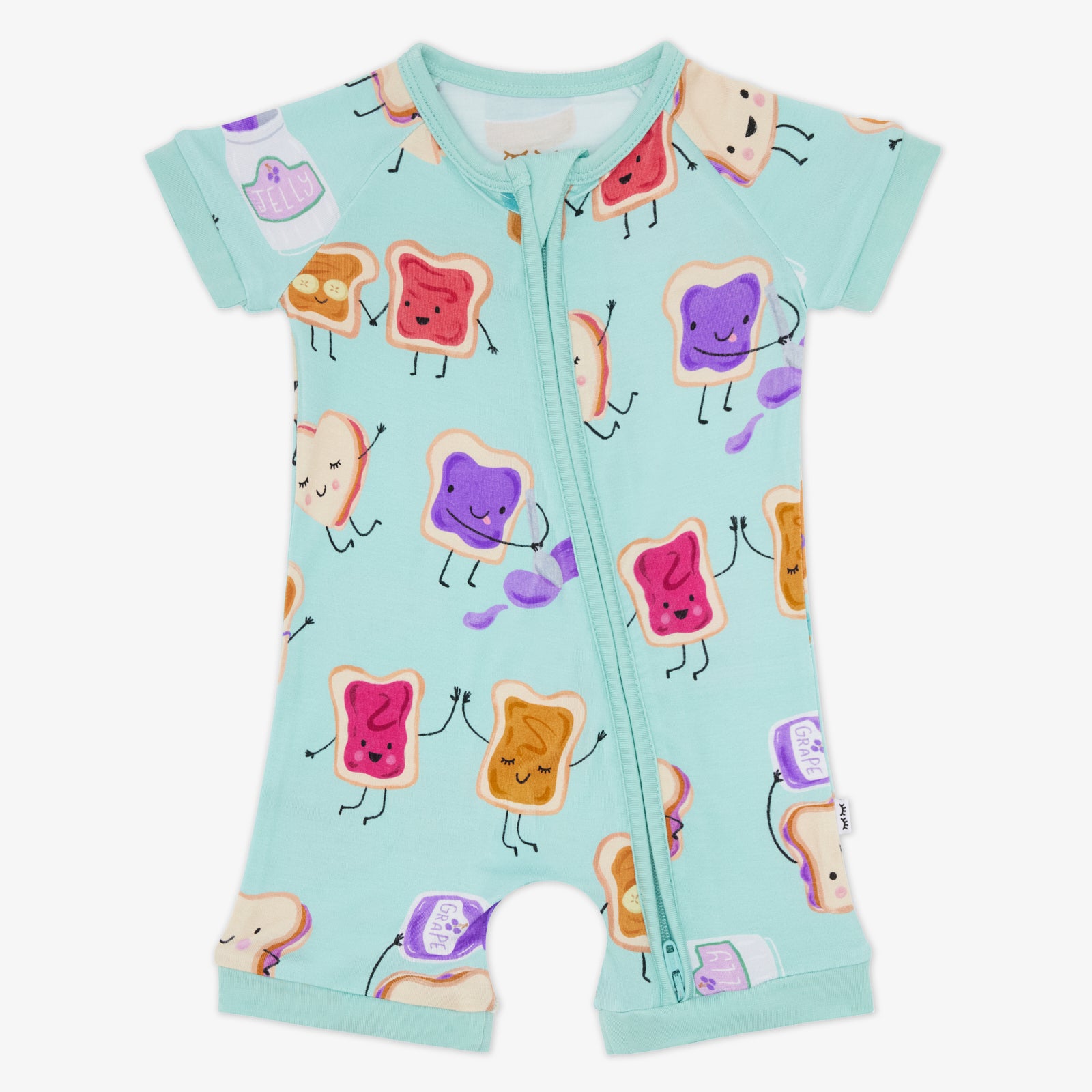 Flat lay of the Lunch Buddies Shorty Zippy