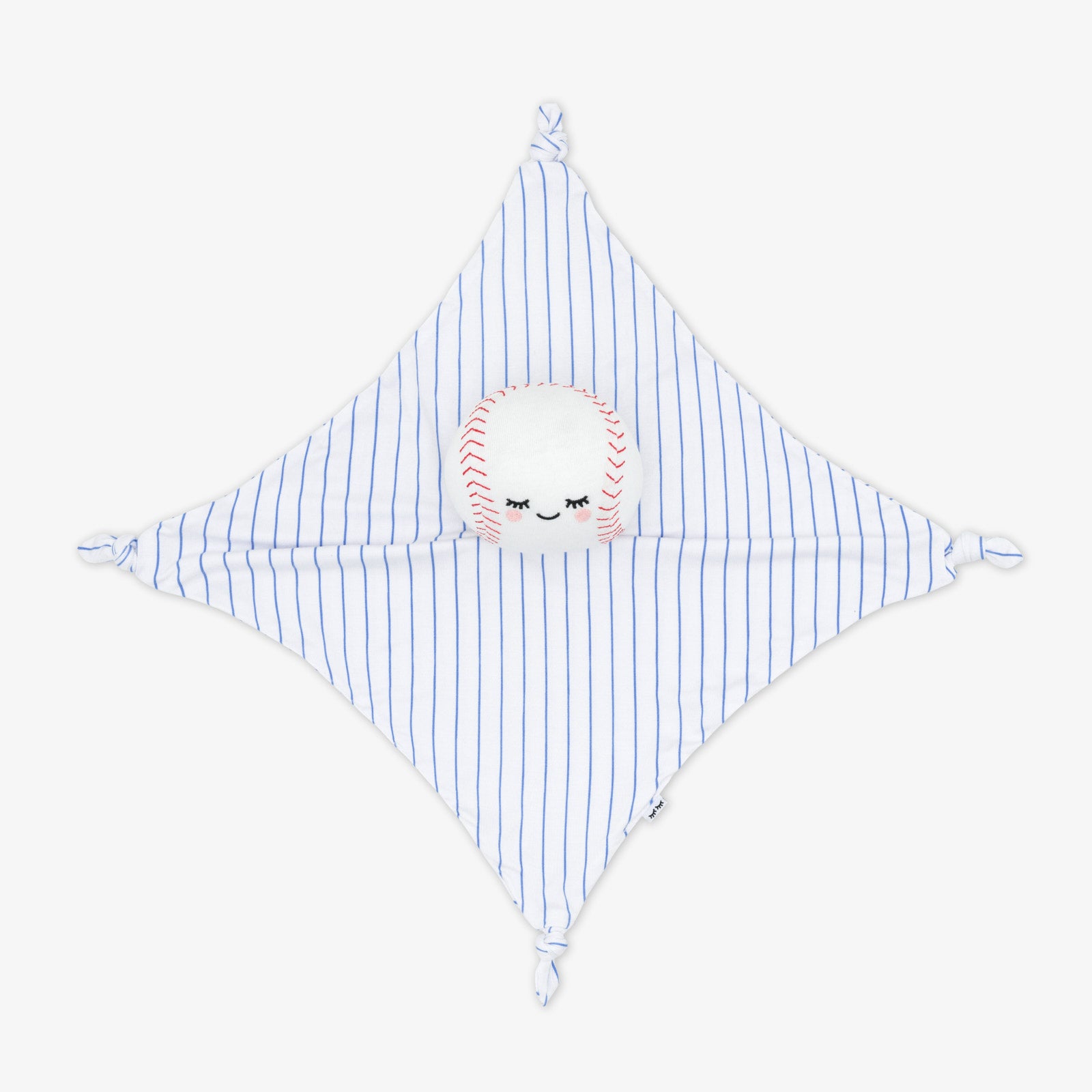 Aerial view flat lay of Major the Baseball Sleepyhead Lovey