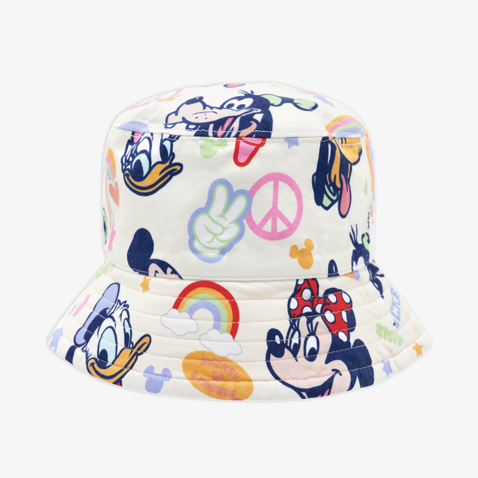 Flat lay of the printed side of the Disney Mickey's Clubhouse Reversible Bucket Hat