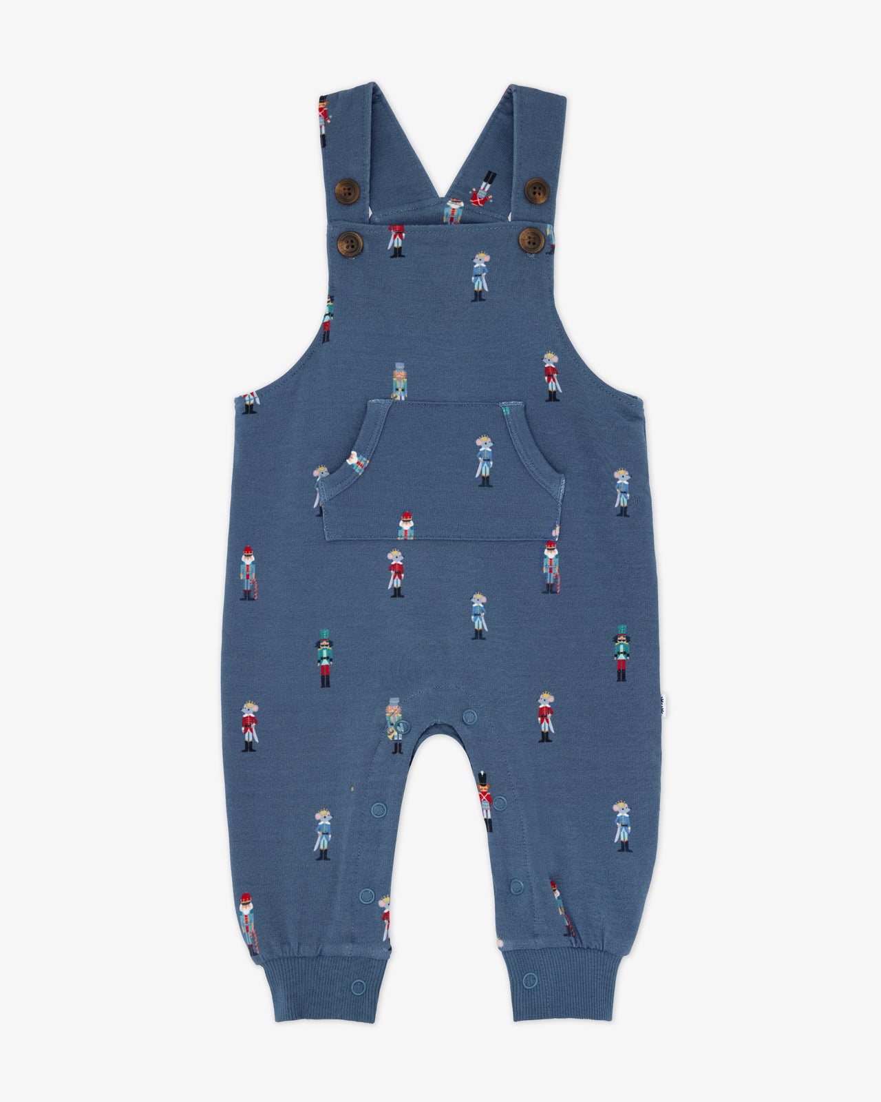Flat lay of the Nutcracker March Overall Romper