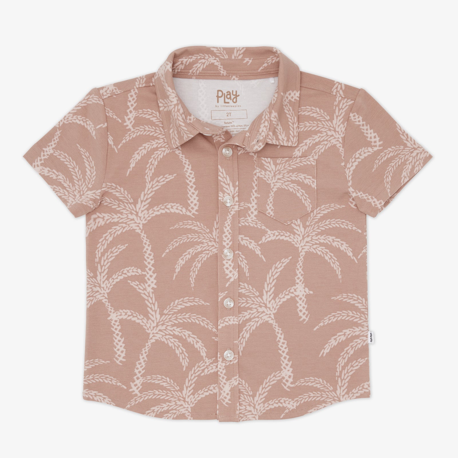 Flat lay of the Sandy Palms Button Down Polo