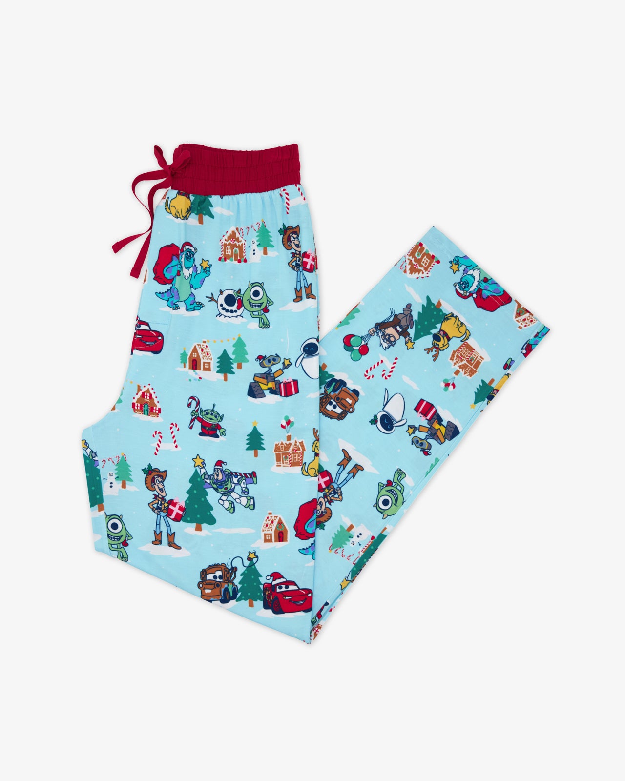 Flat lay of the Disney & Pixar Christmas Village Men's Pajama Pants