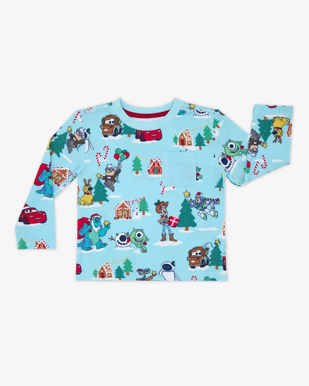 Flat lay of the Disney & Pixar Christmas Village Relaxed Pocket Tee