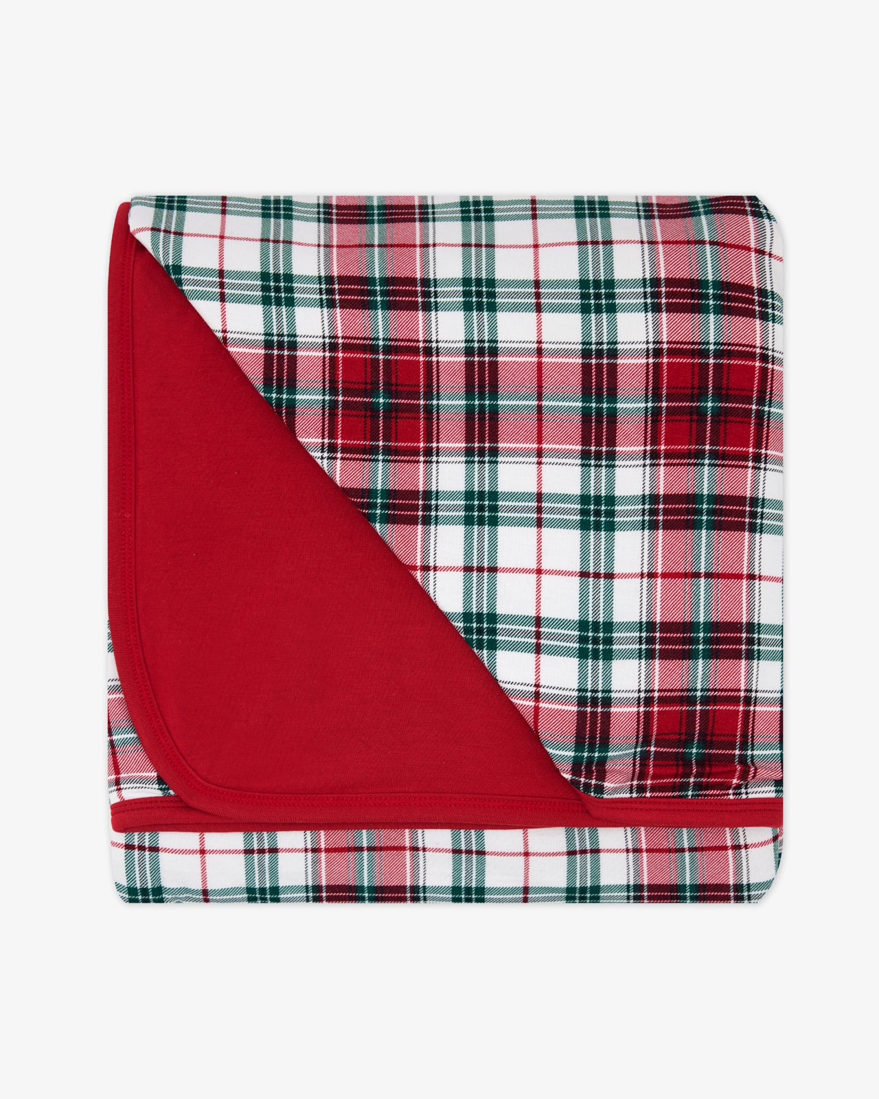 Flat lay of the Holly Plaid Large Cloud Blanket®