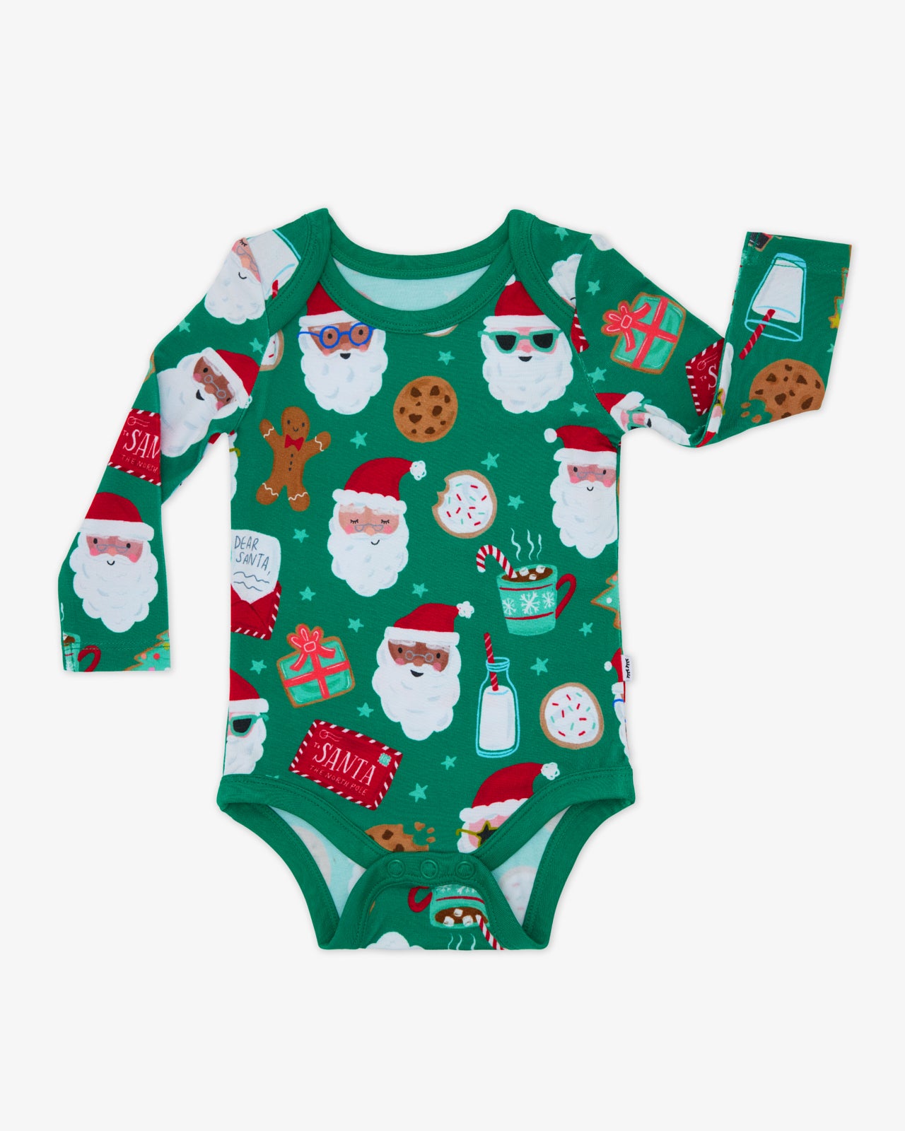 Flat lay of the Cookies for Santa Bodysuit