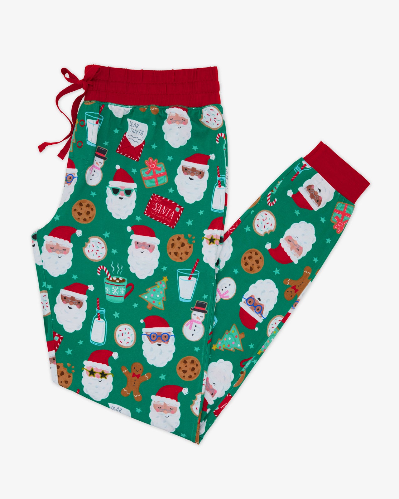 Flat lay of the Cookies for Santa Women's Pajama Pants