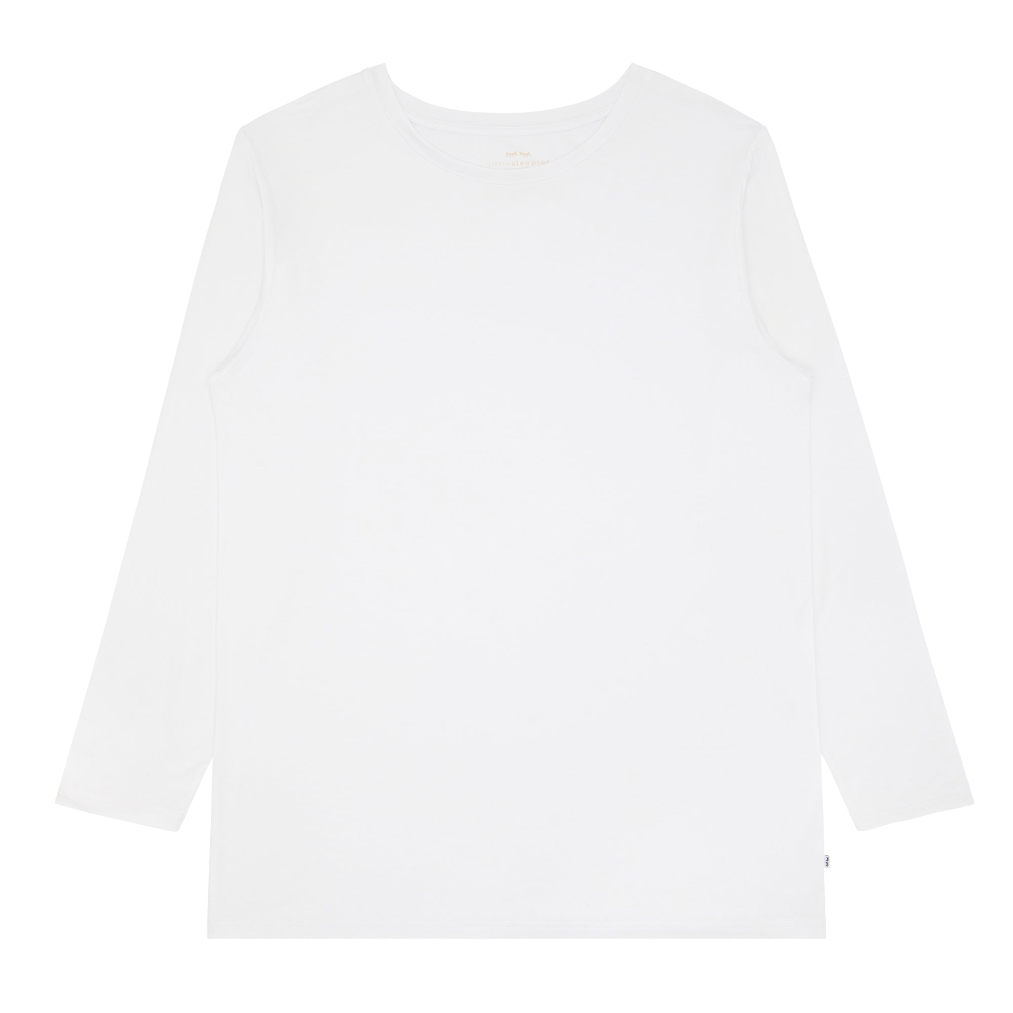 Flat lay image of a Bright White men's pajama top