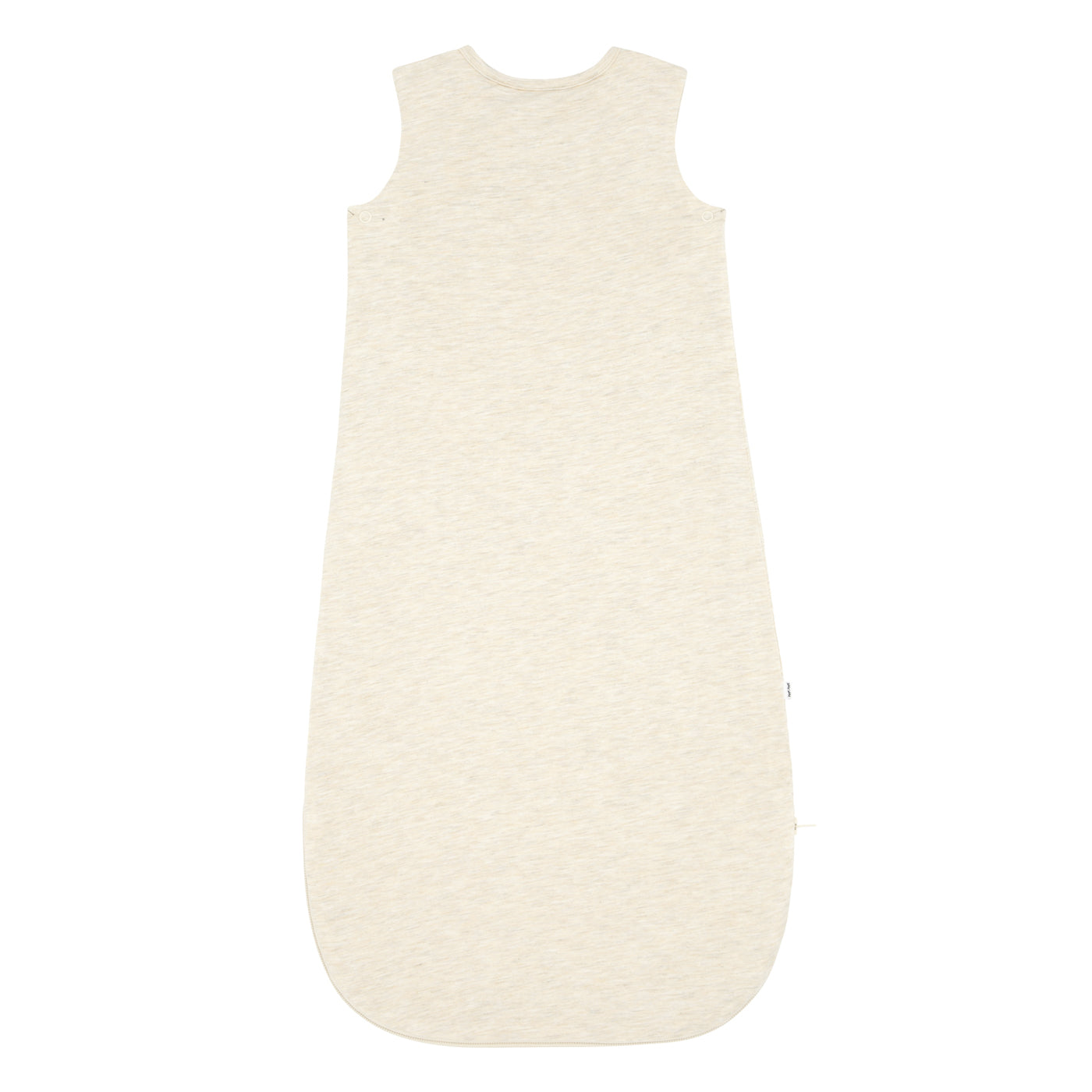 Flat lay image of the back of a Heather Oatmeal sleepy bag