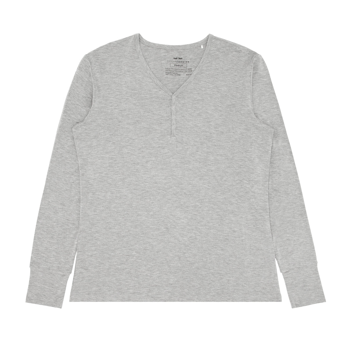 トップス lessix PAJAMA SHIRT Heather Gray Women's Pajama Top - Little Sleepies