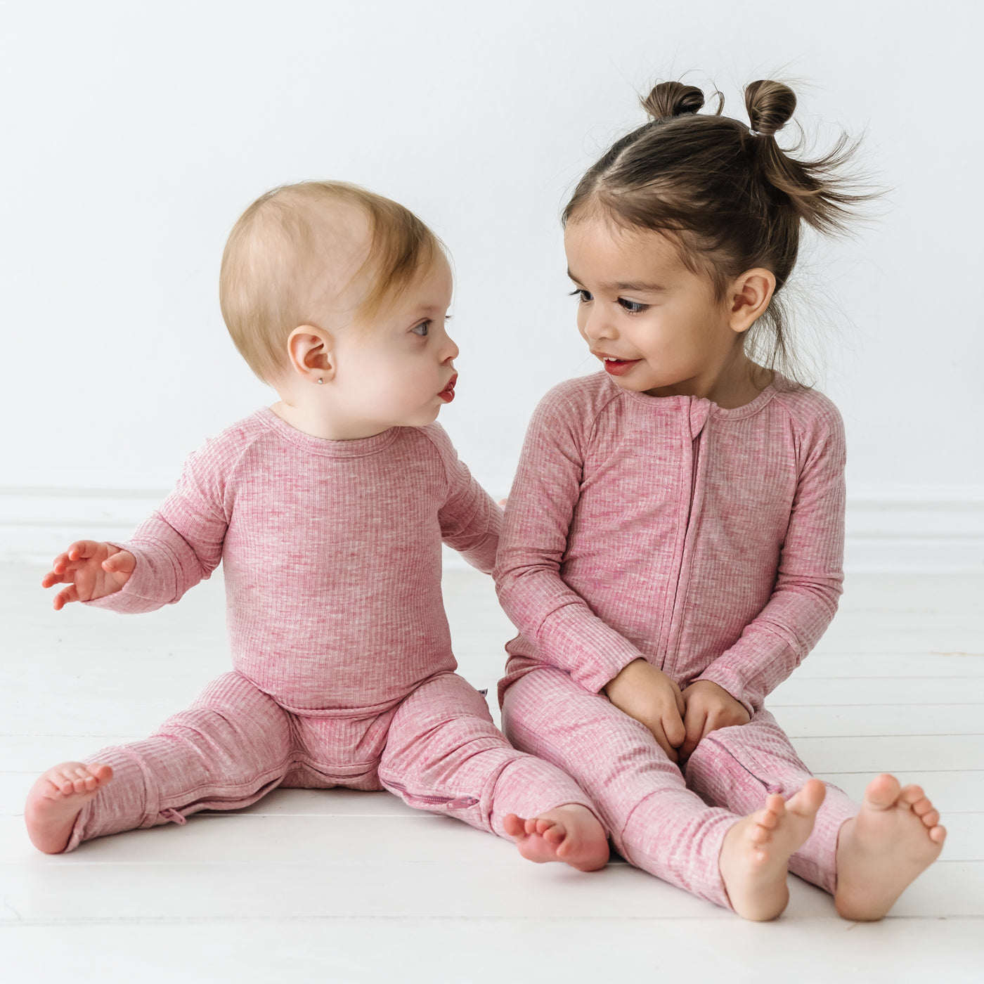 Zippy - Heather Mauve Ribbed Zippy