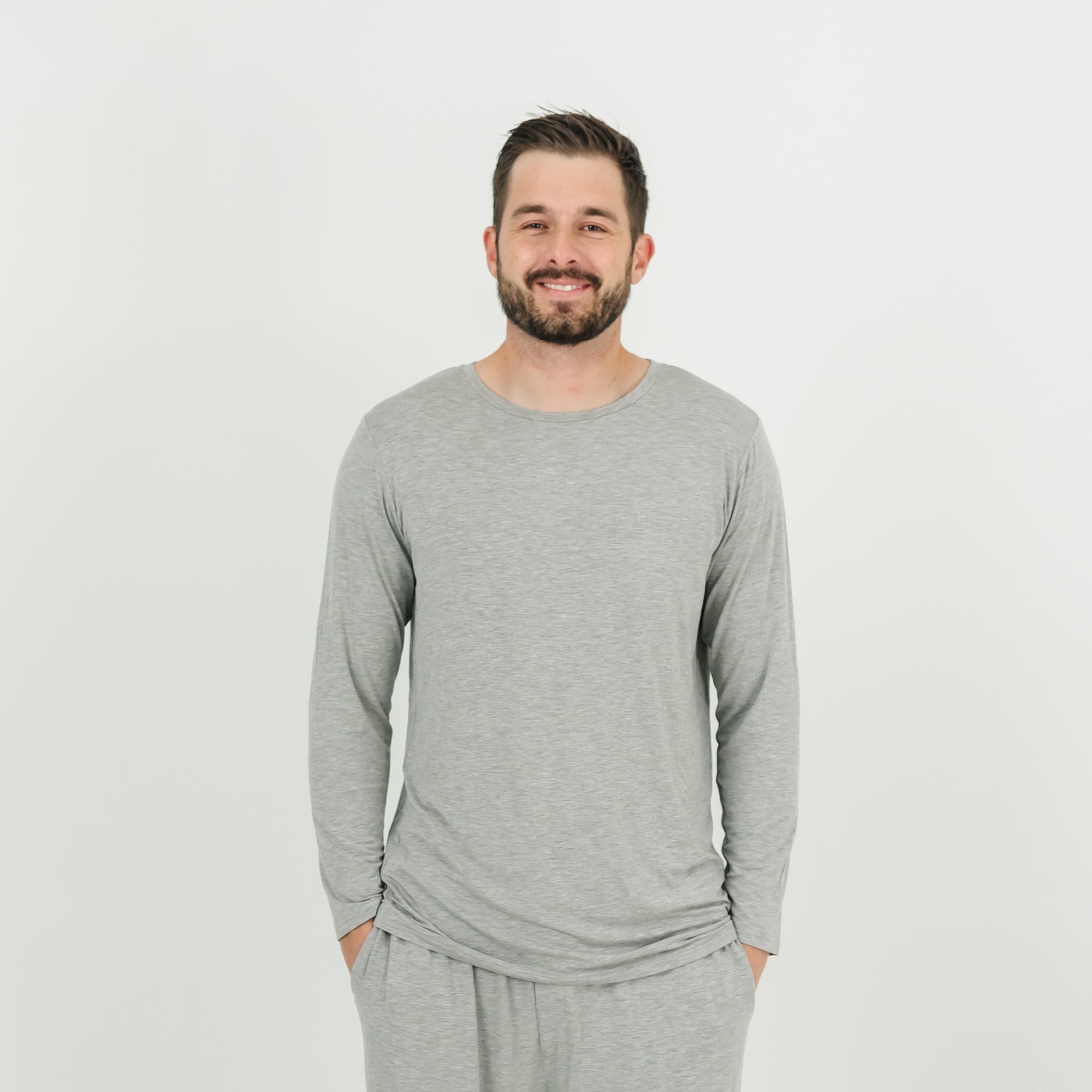 Men's - Heather Gray Men's Bamboo Viscose Pajama Top