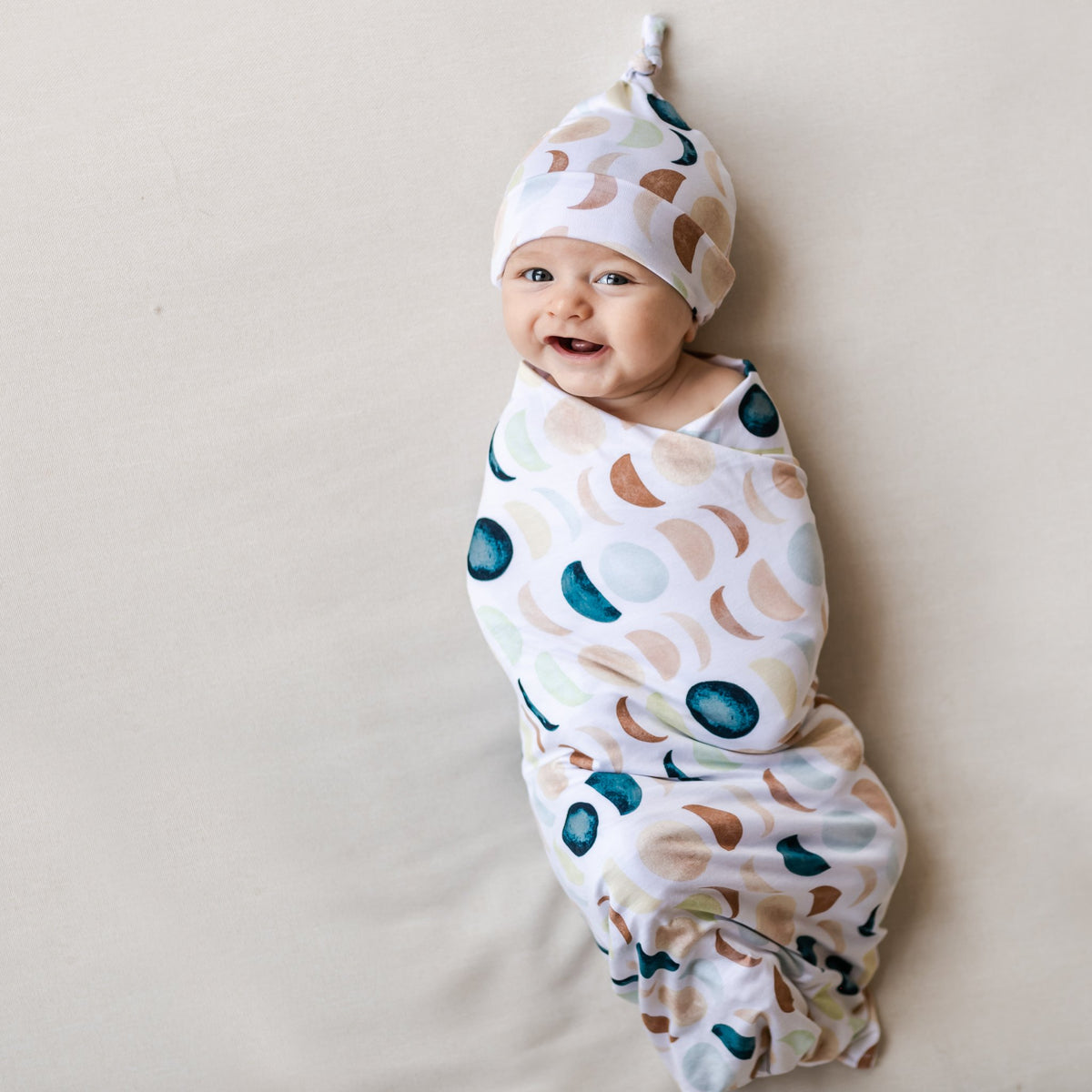 Luna Neutral Swaddle Hat Set Little Sleepies