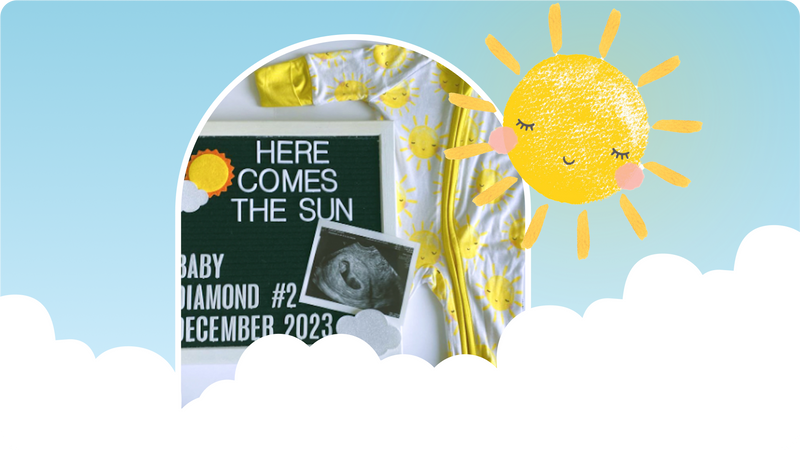 Image of a pregnancy announcement