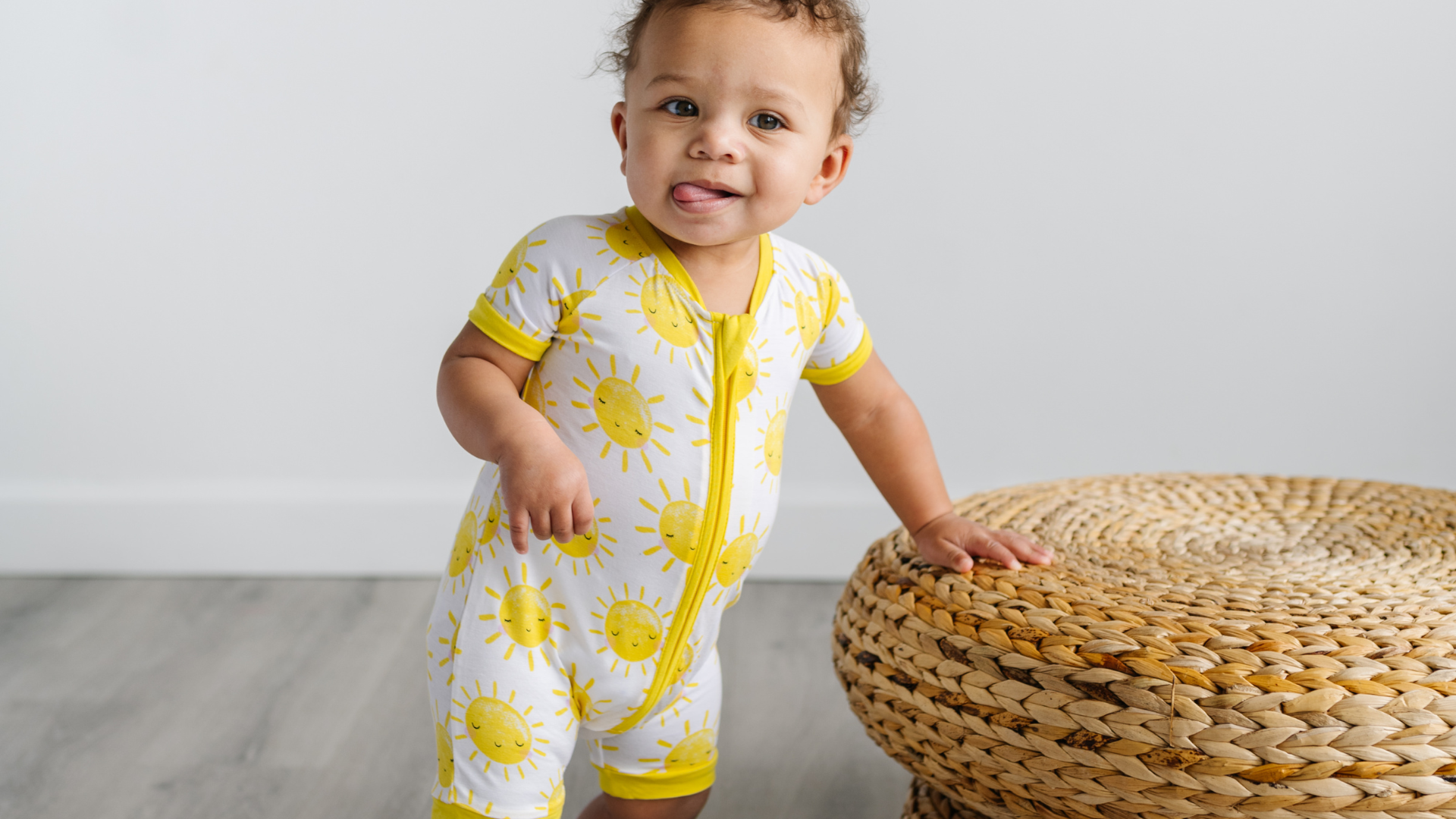 child wearing a sunshine shorty zippy