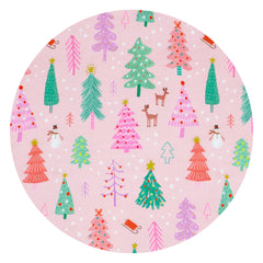 Swatch of Pink Merry and Bright print