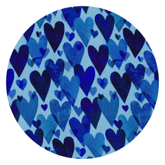 Swatch of Blue Hearts & Crafts print