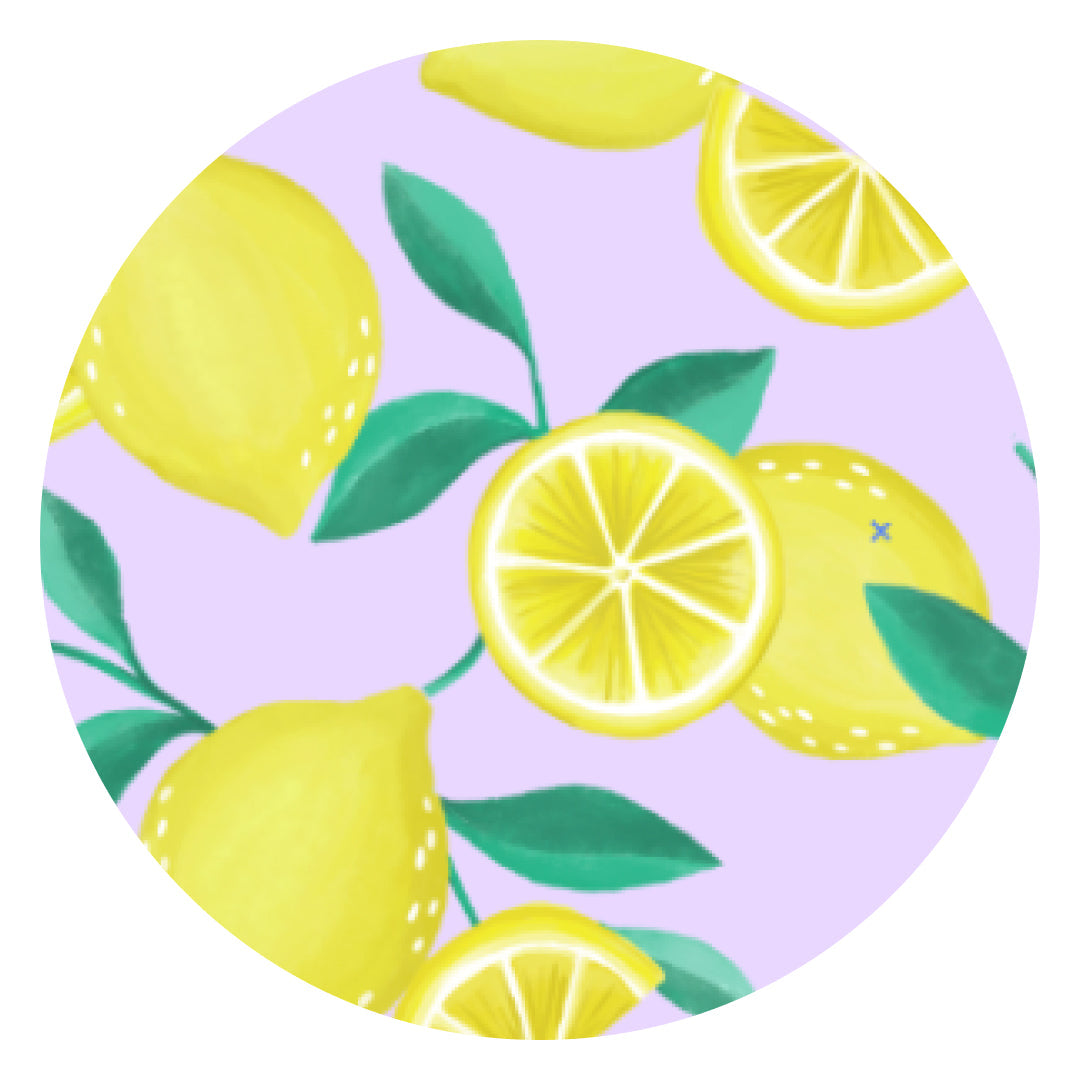 Print swatch of lavender sunny citrus