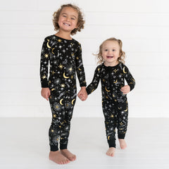 two children wearing Celebration Stars pjs