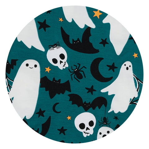 Blue Frightful Friends Print Swatch