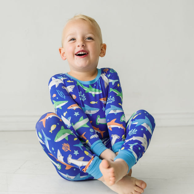 Blue Shark PJs | Little Sleepies Bamboo | Family Matching Moments