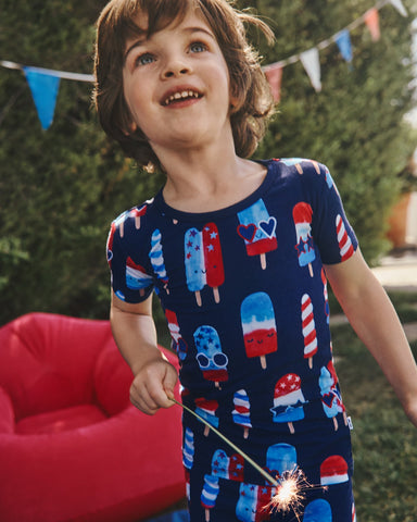 Boy wearing Sparkling Treats PJs