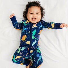 child in dragon galaxy printed zippy pajamas