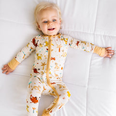 Child wearing Disney The Lion King printed zippy pajamas