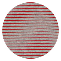 Heather Gray Stripes & Candy Red swatch
