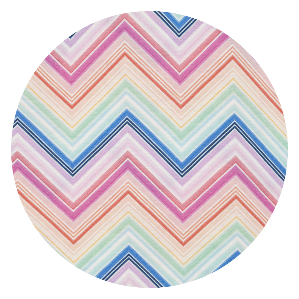 Click to see full screen - Swatch of Rainbow Chevron print