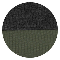 Heather Black + Olive Waffle swatch