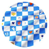 Hanukkah Checks swatch