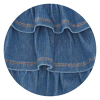 Midwash Blue Denim Tiered Skirt Overall swatch