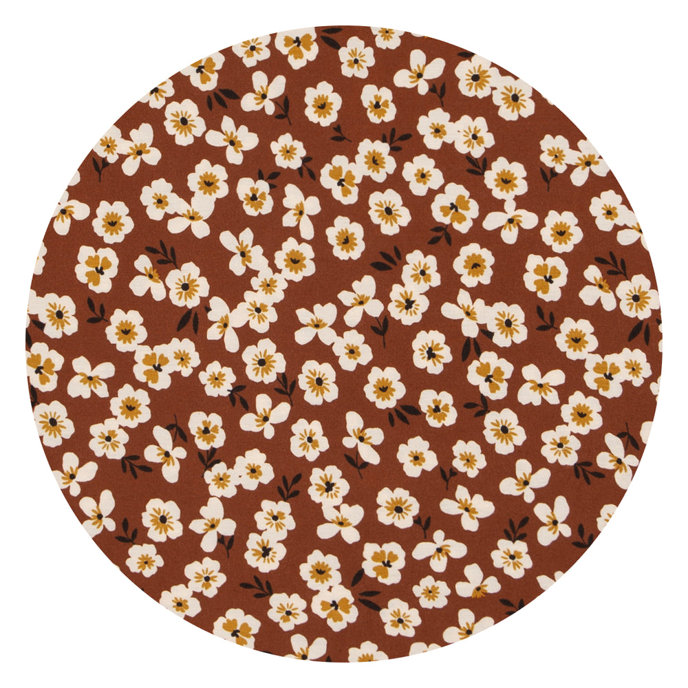 Click to see full screen - Swatch of Mocha Blossom print