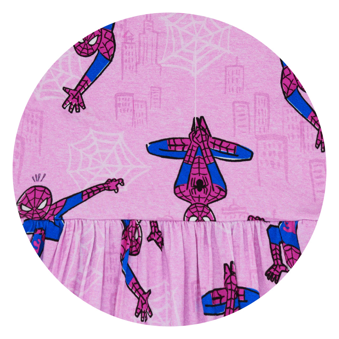 Pink Spidey Sense print swatch