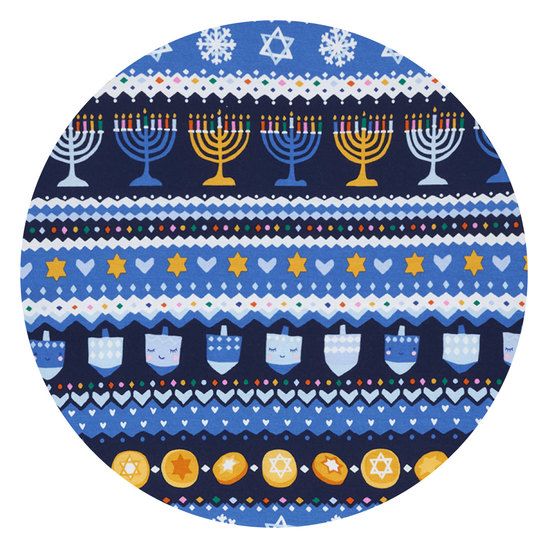 Hanukkah Fair Isle swatch