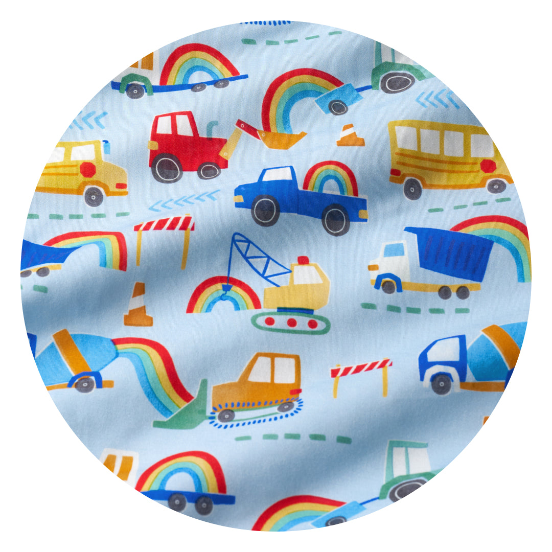 Rainbow Trucks print swatch