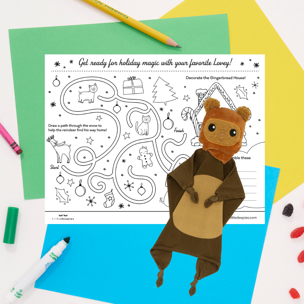 image of an Ewok lovey on a free downloadable pdf