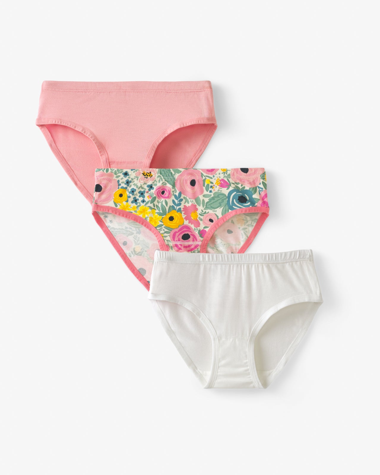 Flat lay of the Secret Garden Girl's Brief Underwear - 3 Pack