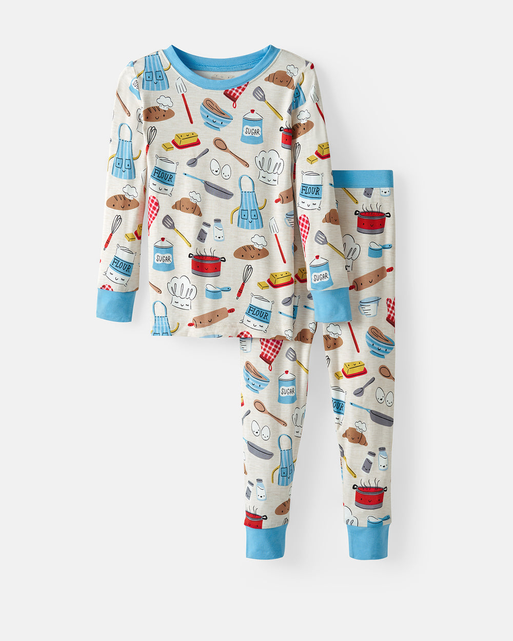 Flat lay of the Little Chef Two-Piece Pajama Set
