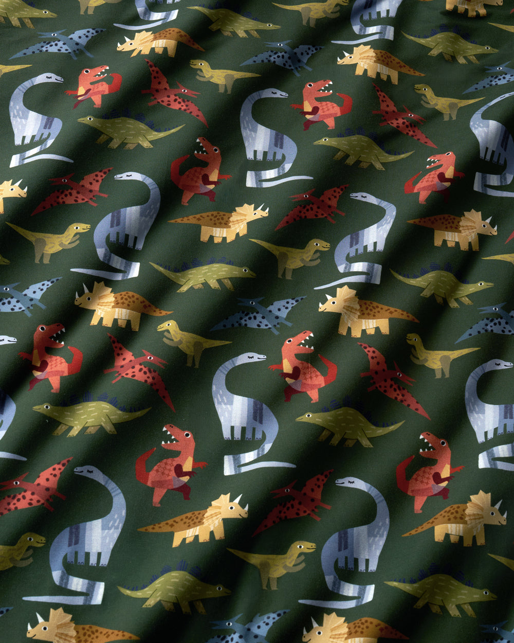 Close up of the Green Roar & Explore fabric