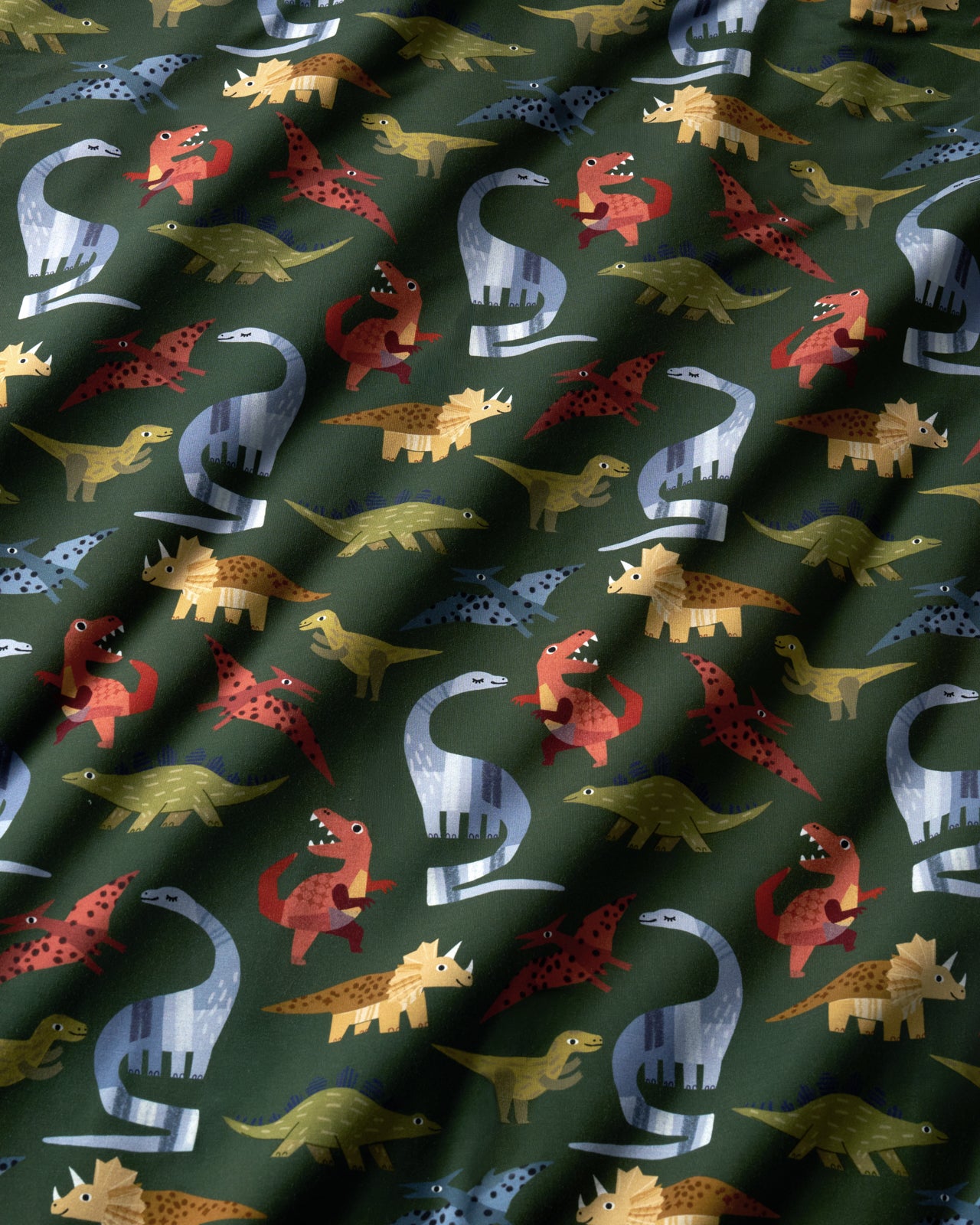 Close up of the Green Roar & Explore fabric