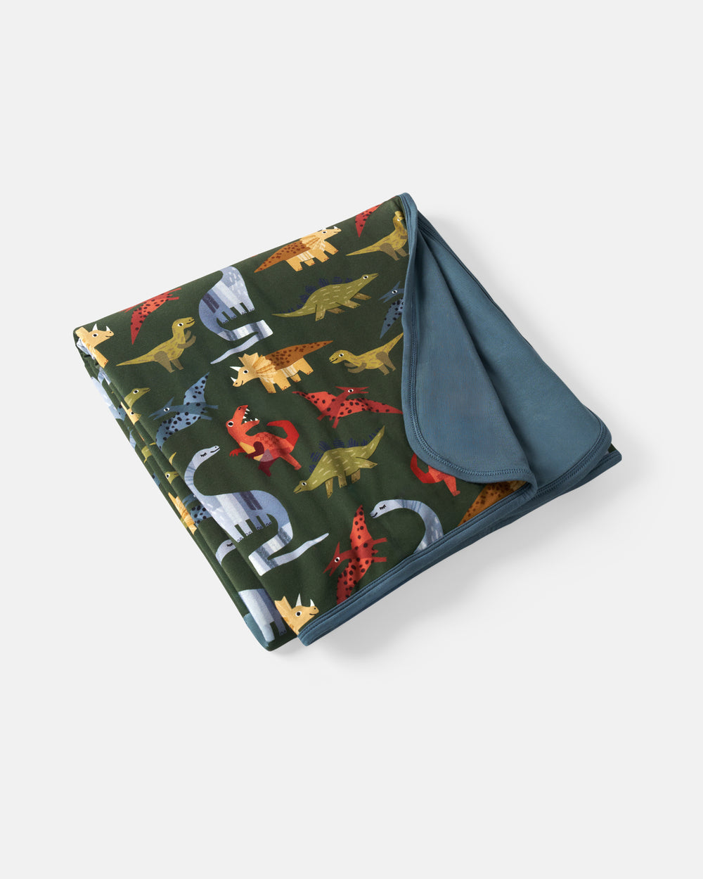 Flat lay of the Green Roar & Explore Large Cloud Blanket®