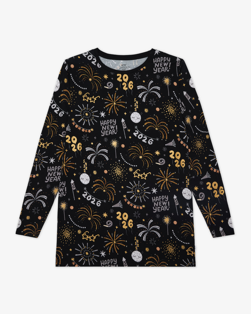 Flat lay of the Cozy Countdown Men's Long Sleeve Pajama Top