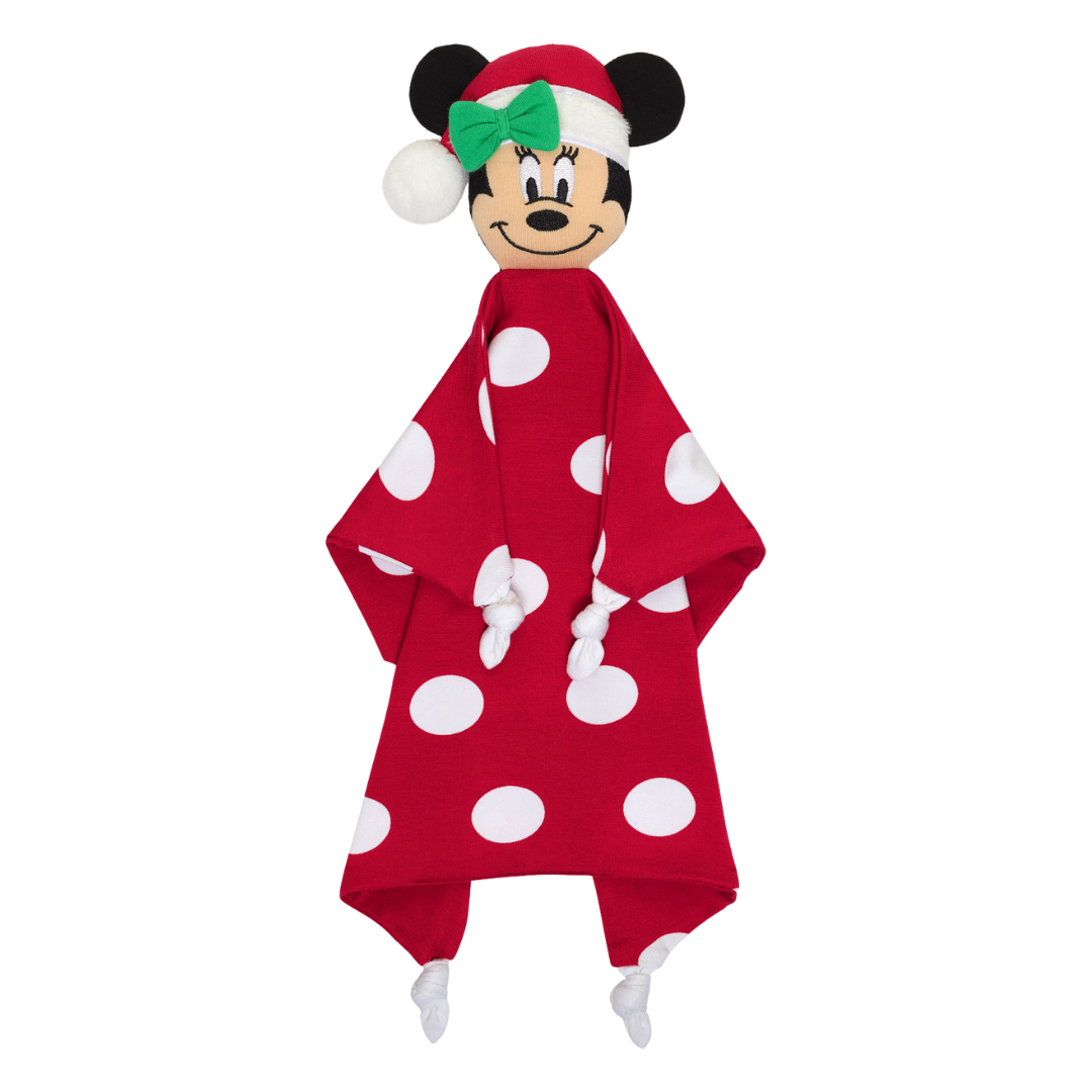 Flat lay image of a Minnie lovey