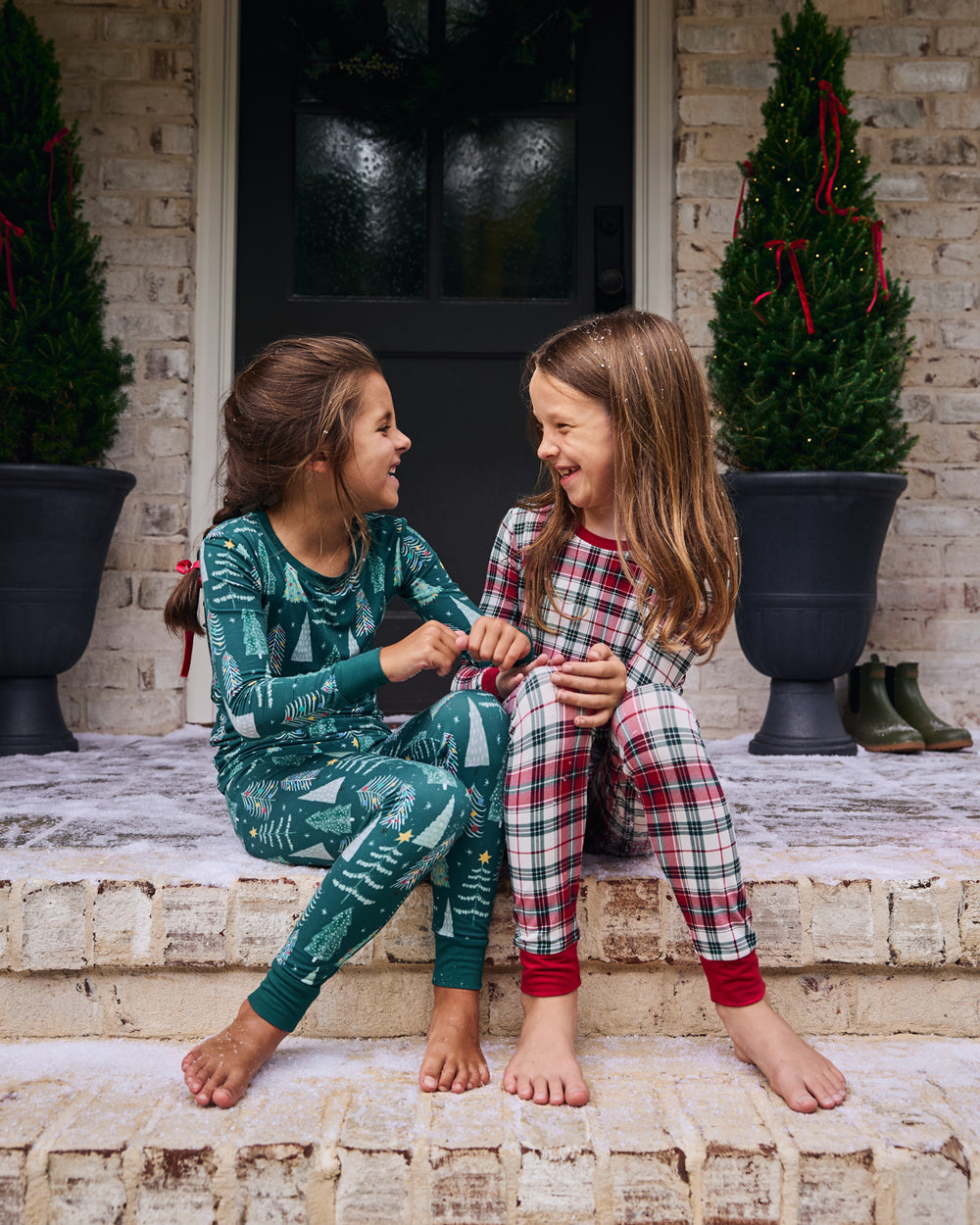 Twinkling Trees Two-Piece Pajama Set