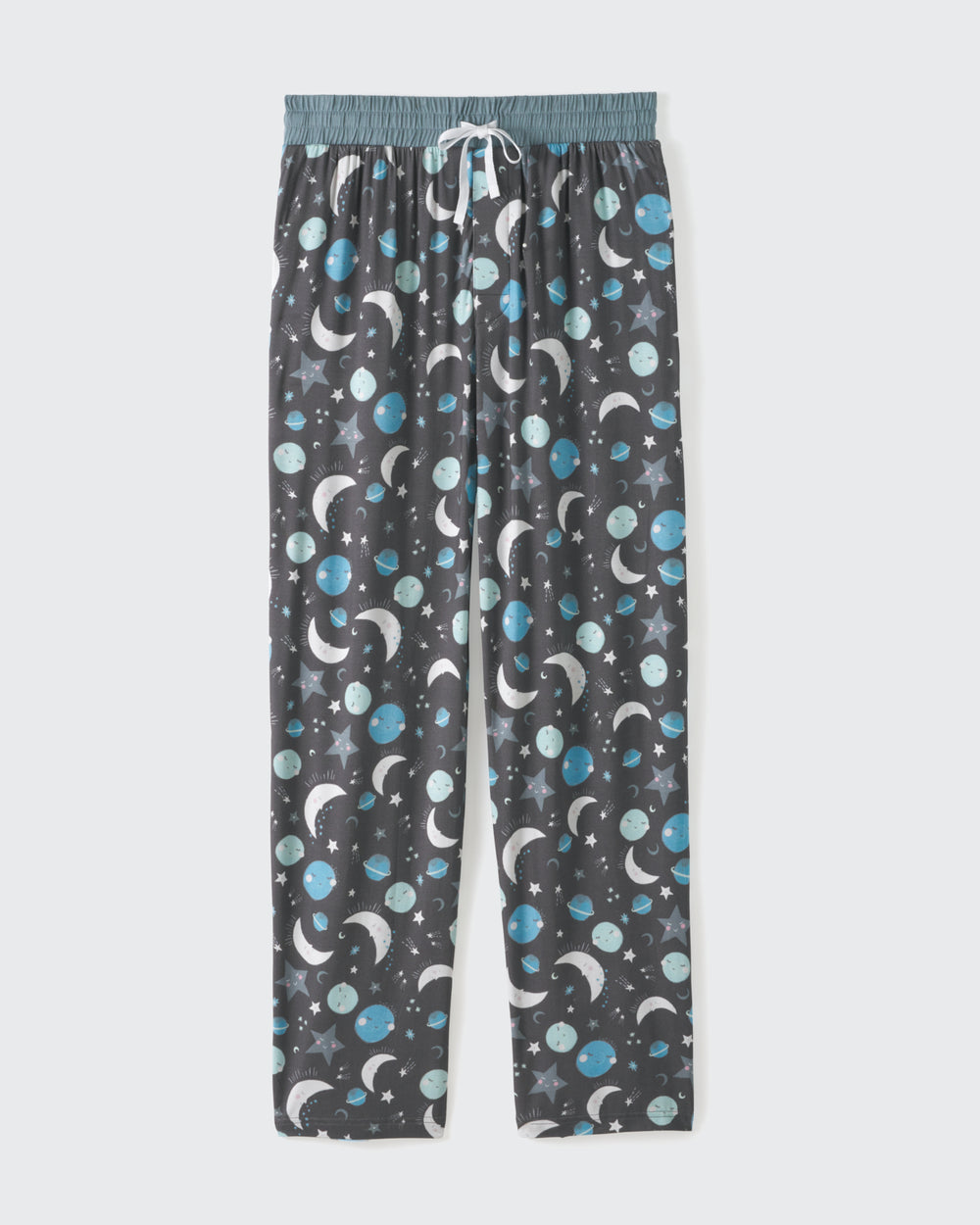 Flat lay of the Blue To the Moon & Back Men's Pajama Pants