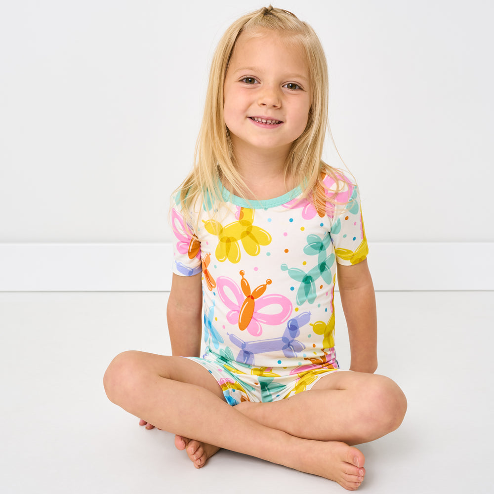 Balloon Bash Two-Piece Short Sleeve & Shorts Pajama Set