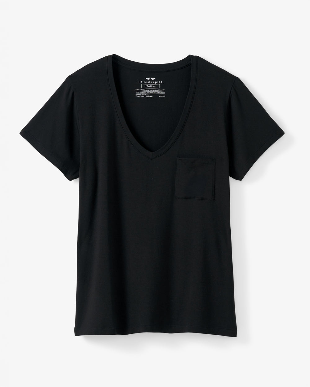 Flat lay of the Black Women's Perfect Pocket Tee