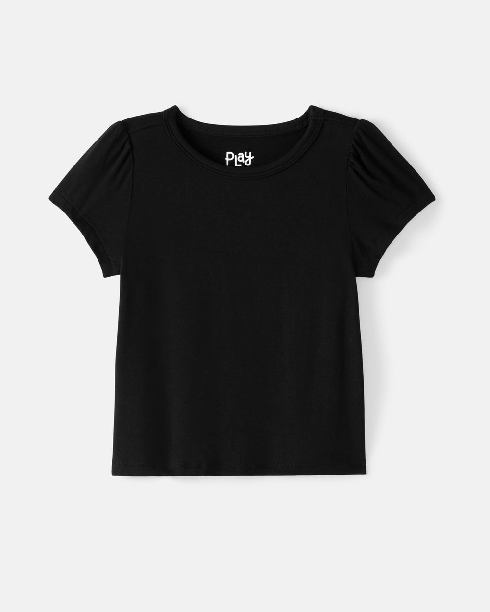 Flat lay of the Black Puff Sleeve Tee