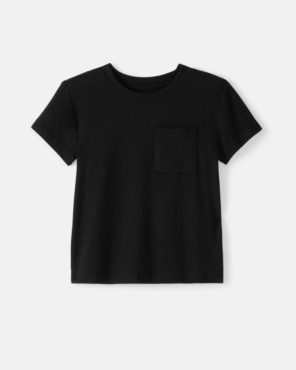 Flat lay of the Black Short Sleeve Relaxed Pocket Tee